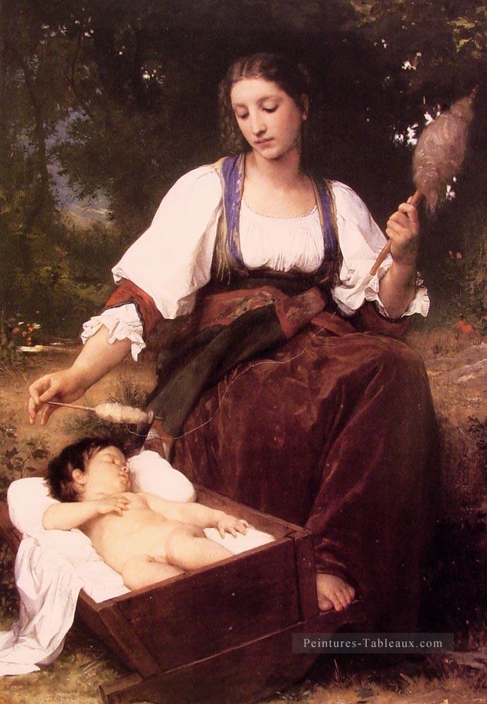 Berceuse réalisme William Adolphe Bouguereau Peintures à l'huile